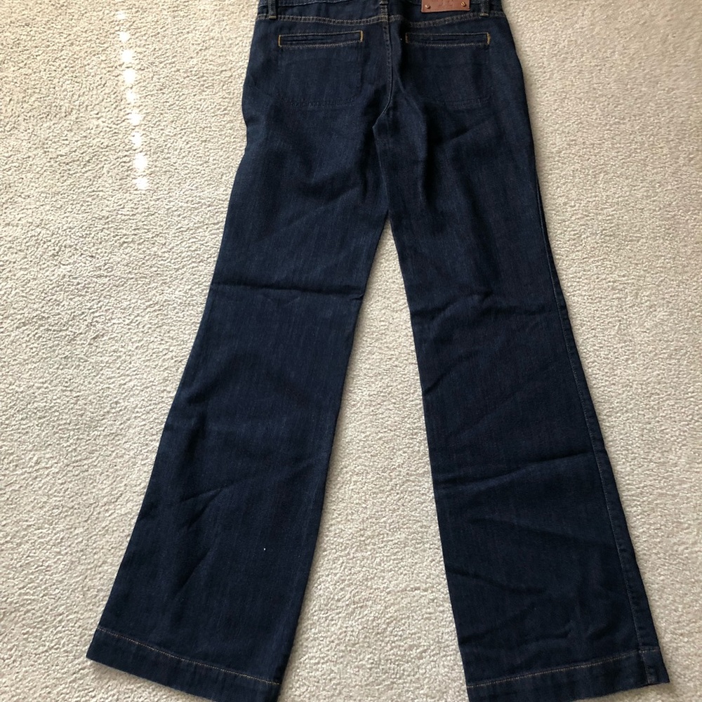 Tory Burch Low Rise Wise Leg Jeans
